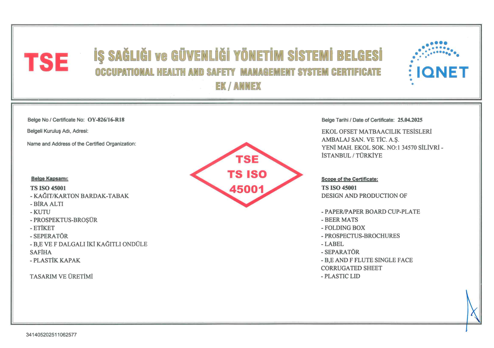 Zertifiziert für Arbeitssicherheit: ISO 45001